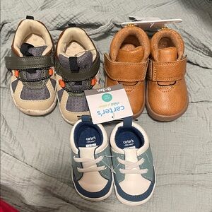 Lot of Carter's baby boy shoes